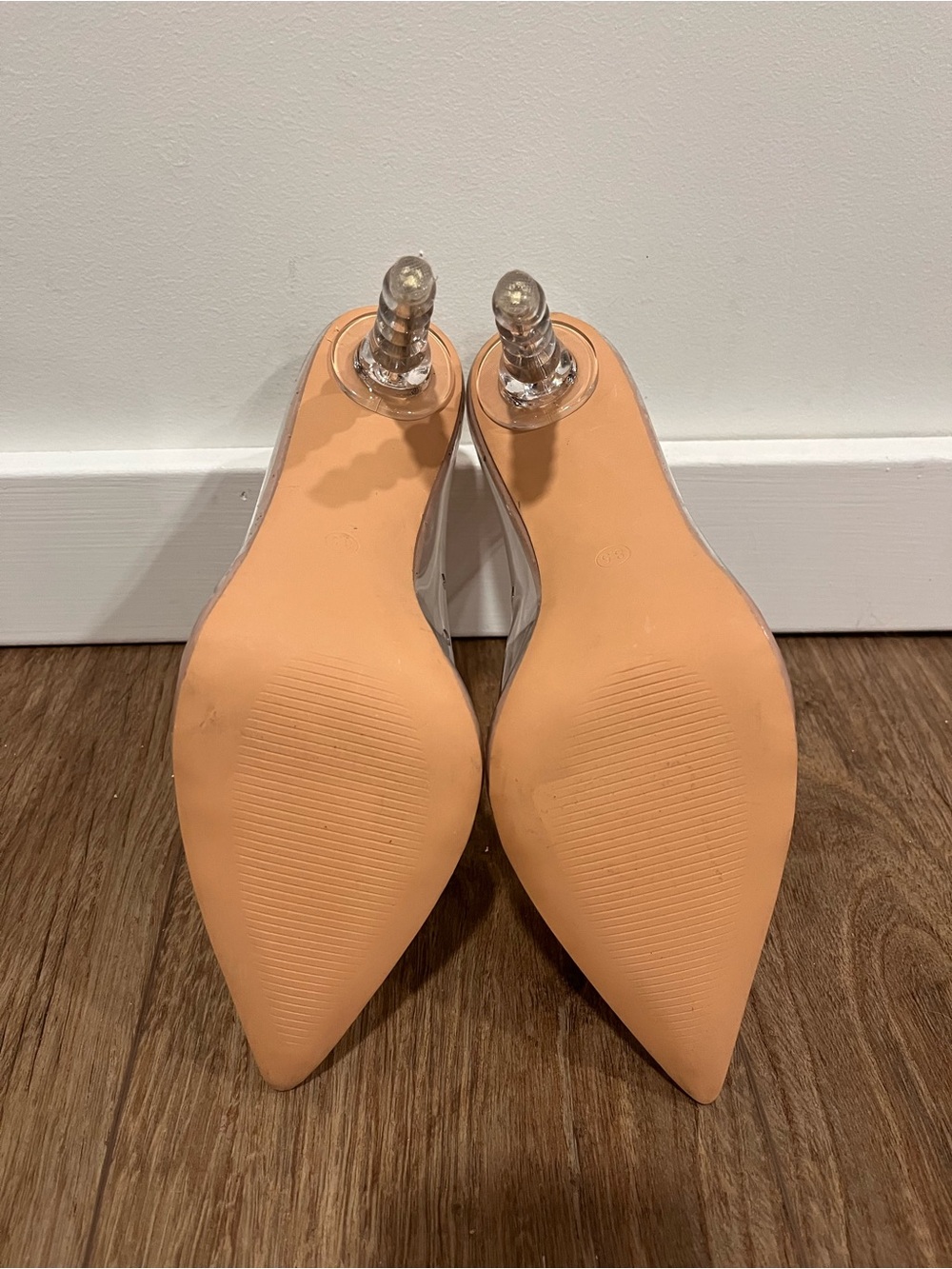 Azalea Wang nude/ transparent heels - Picture 10 of 12